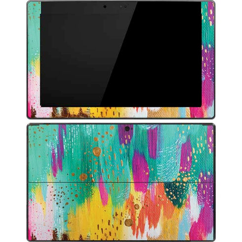 Etta Vee Turquoise Brush Stroke Surface Pro Tablet Skin